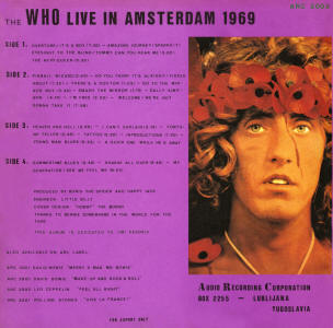 The Who - World Premiere - First Live Performance Of Tommy Recorded In Amsterdam 1969 - LP