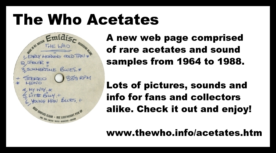 The Who Acetates - New Web Page !