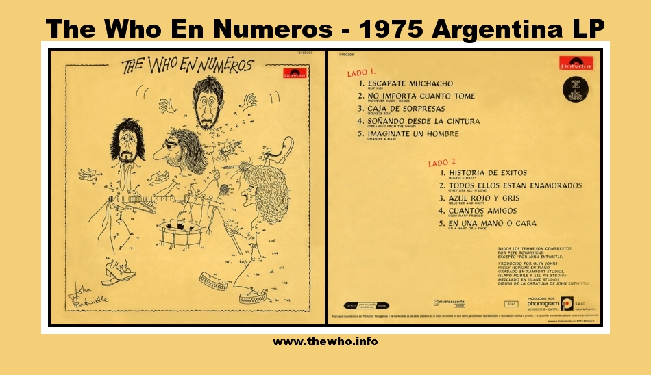The Who En Numerous - 1975 Argentina LP