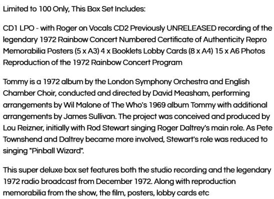 Orchestral Tommy Super Deluxe Edition (Description)