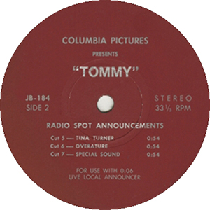 The Who - Tommy (The Movie) - 1975 UK / USA Radio Spots - Promo 7"