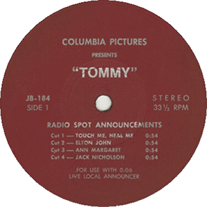 The Who - Tommy (The Movie) - 1975 UK / USA Radio Spots - Promo 7"