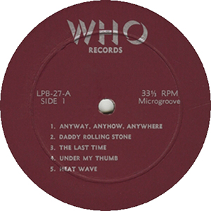 The Who - Who Unreleased - LP (Label)