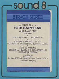 Pete Townshend - Who Came First - 8-Track (Pirate)
