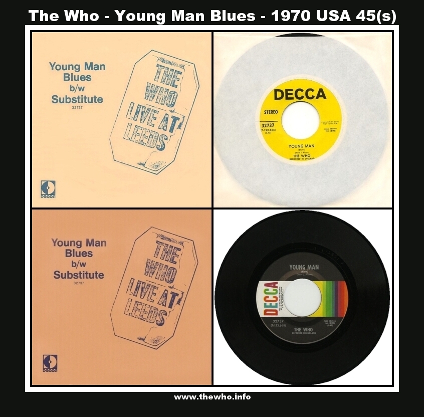 The Who - Young Man Blues - 1970 USA 45(s)