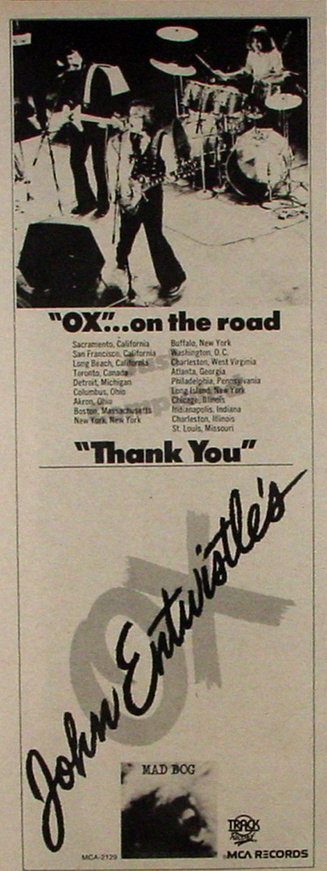 Mad Dog & John Entwistle Tour - 1975 USA